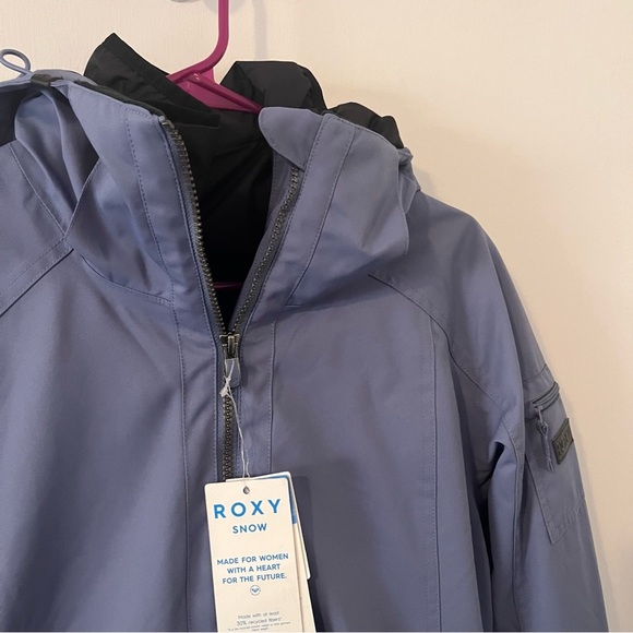 NWT Roxy Women’s Meade 3 in 1 Snow Jacket Ski Small Periwinkle Blue Wild Wind - Picture 3 of 16